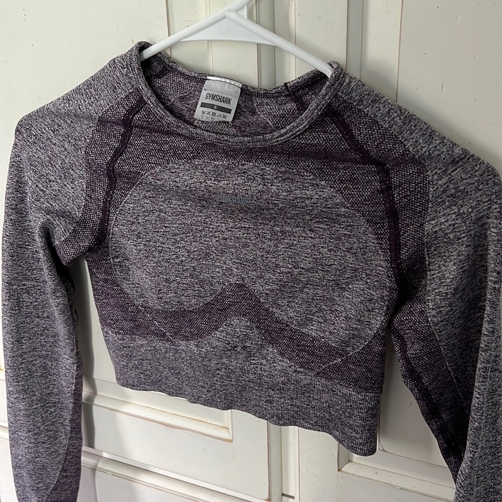 Gymshark Flex Long Sleeve Crop Top Size S - Picture 1 of 4